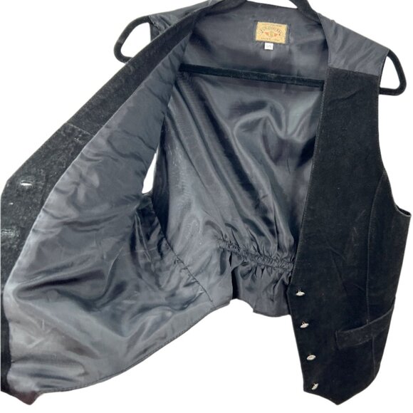 Vintage Buffalo Nickel Buttons Suede Leather Vest - Picture 4 of 6